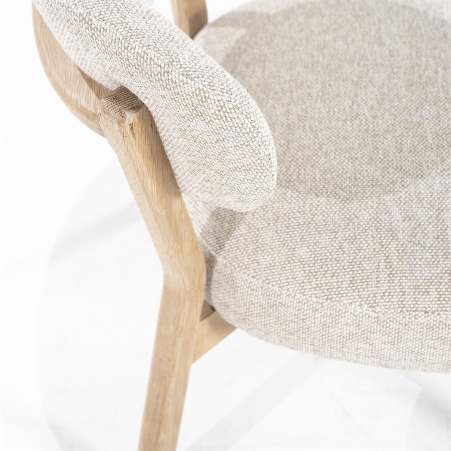 Fauteuil Mikky naturel – taupe Moon