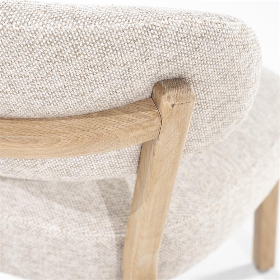 Fauteuil Mikky naturel – taupe Moon