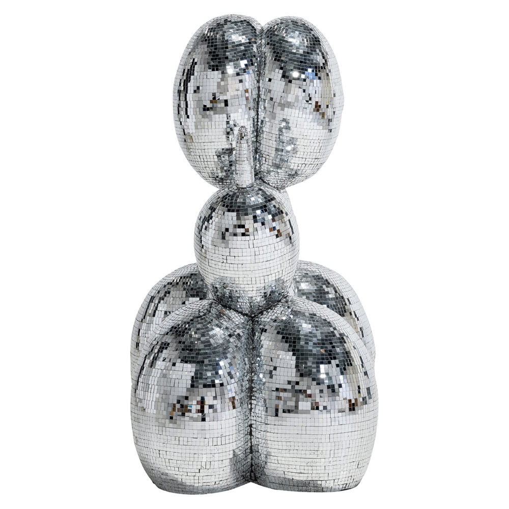 Dog deco object spiegel (Silver)