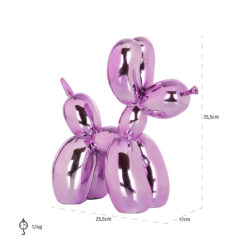 Dog deco object roze (Pink)