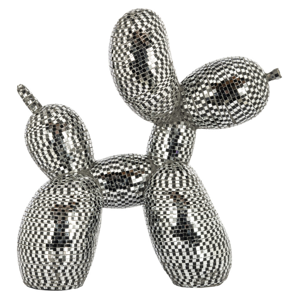 Dog deco object spiegel zwart (Black)