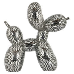 Dog deco object spiegel zwart (Black)