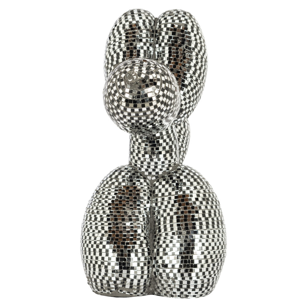 Dog deco object spiegel zwart (Black)