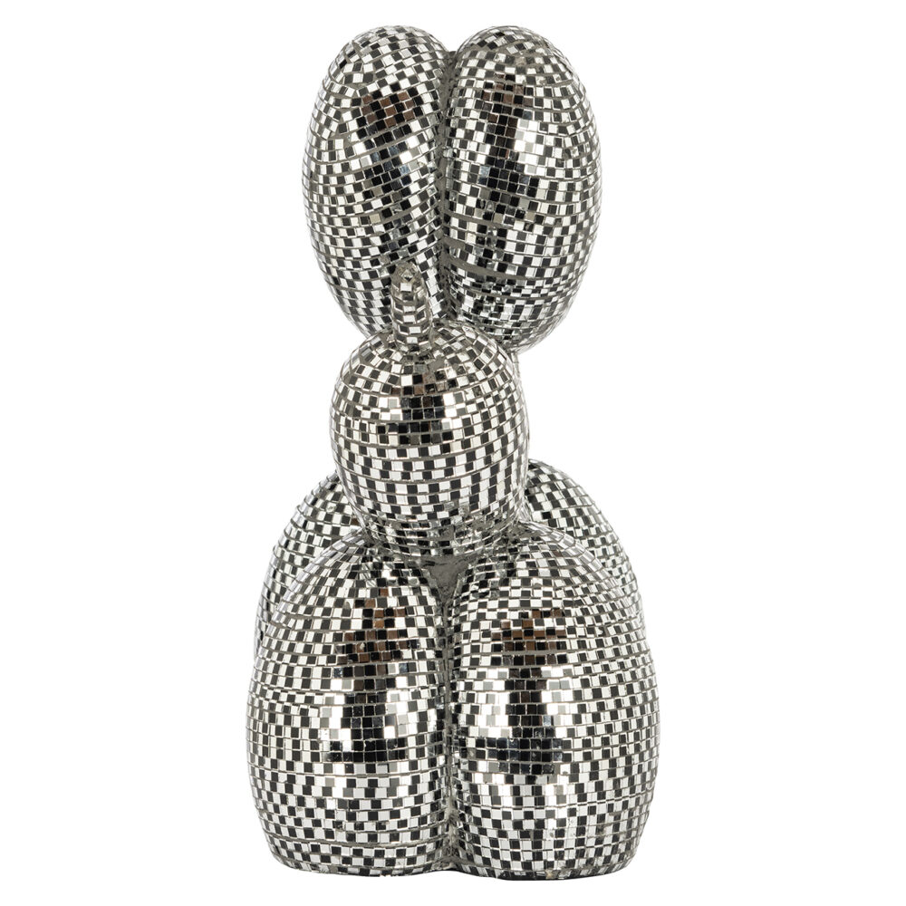 Dog deco object spiegel zwart (Black)
