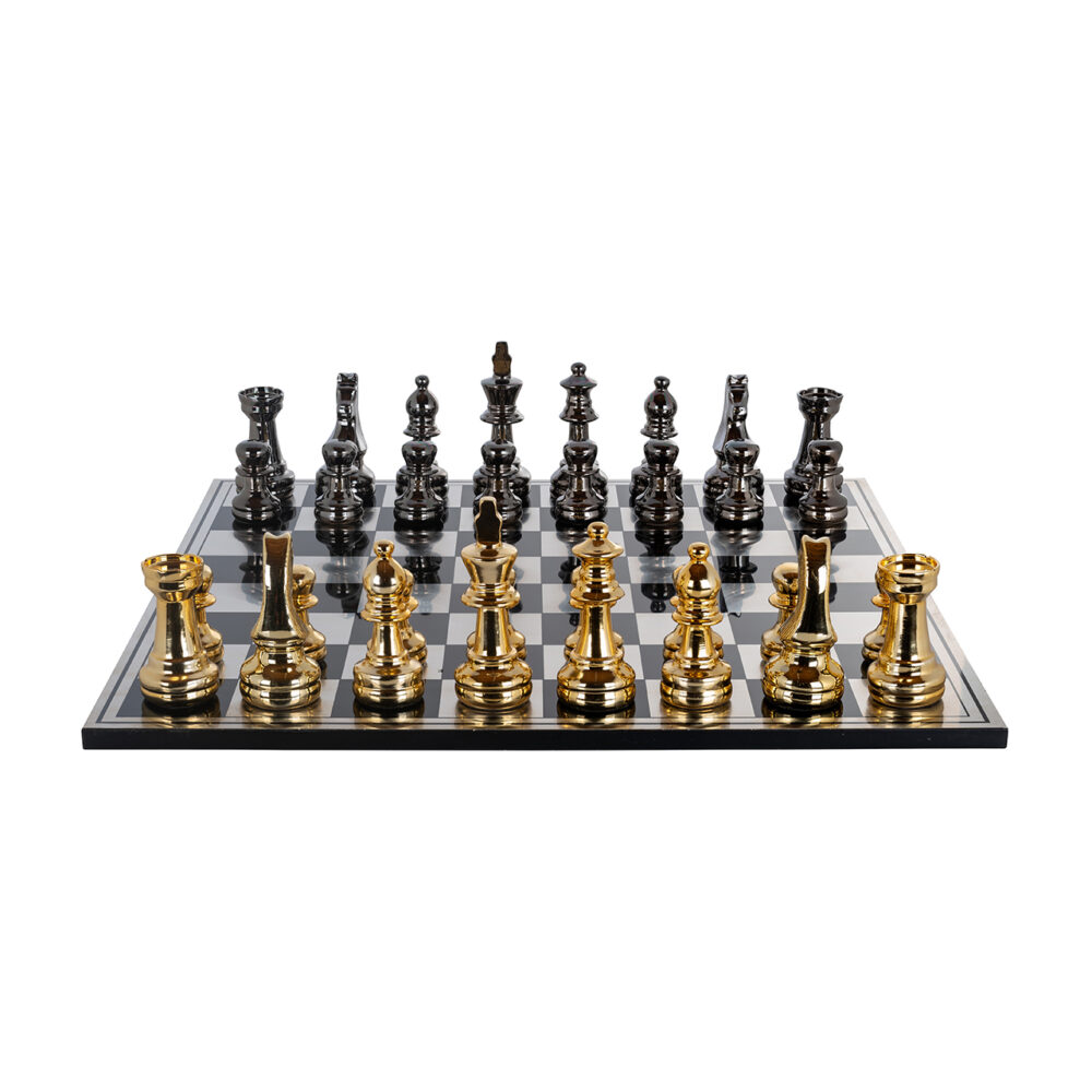 Schaakbord Saray (Black/gold)