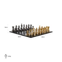 Schaakbord Saray (Black/gold)