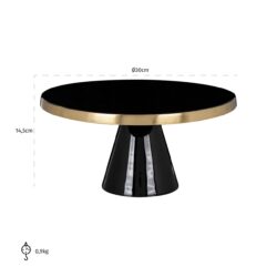 Taartplateau Elena (Black/gold)