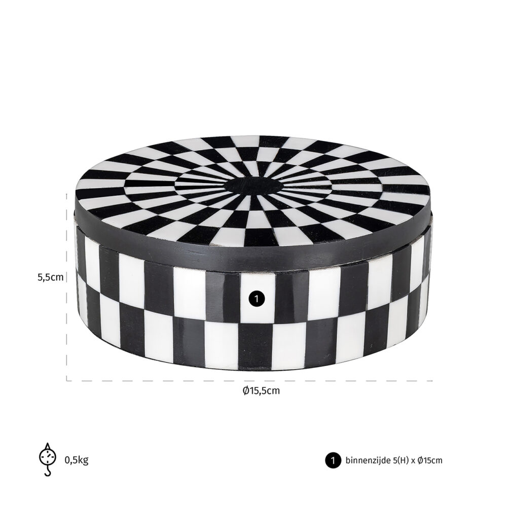 Opbergbox Nore (Black/white)
