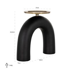 Kandelaar Livi groot (Black/gold)