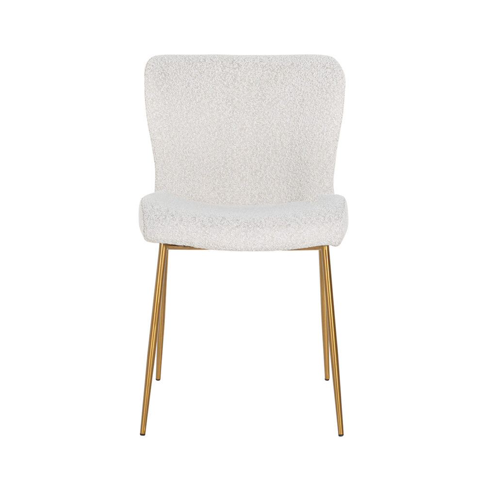 Stoel Odessa white bouclé / brushed gold (Copenhagen 900 Bouclé White)