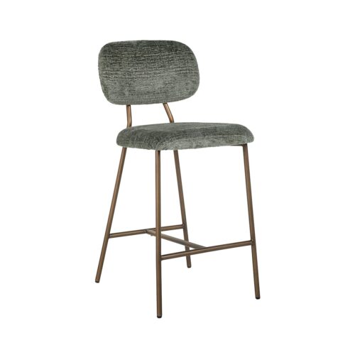 Counter chair Xenia thyme fusion / brushed gold legs (Fusion thyme 206)
