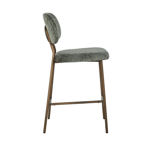 Counter chair Xenia thyme fusion / brushed gold legs (Fusion thyme 206)
