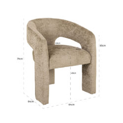 Stoel Belle desert fusion fire retardant (FR-Fusion 109 desert)