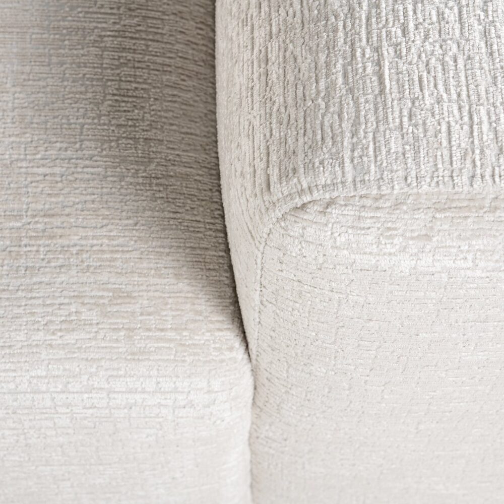 Bank Lund 3-zits + ottoman links cream fusion (Fusion cream 02)