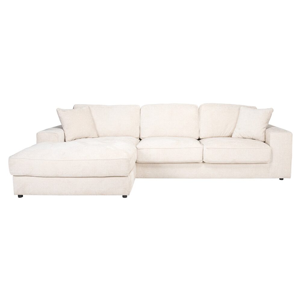 Sofa Santos lounge left + 2,5-seater beige niagara (Niagara 902 beige Chenille)