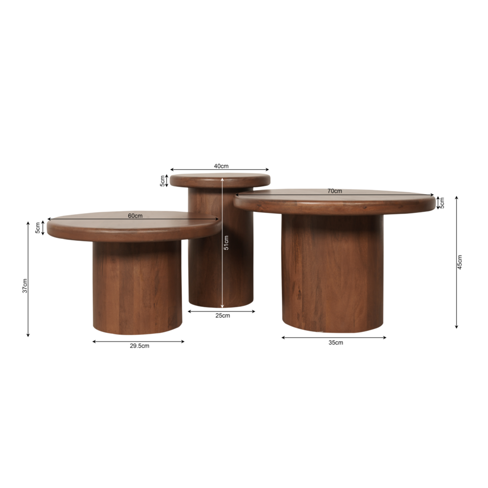 Salontafel Maya | 70 cm | Walnut