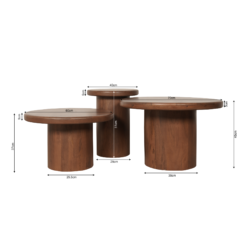 Salontafel Maya | 70 cm | Walnut