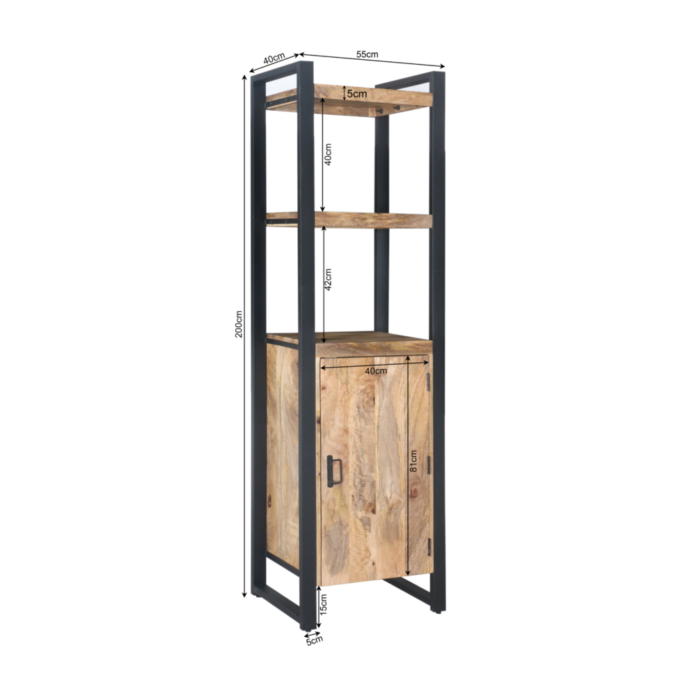 Boekenkast Boaz | 55 cm | deur