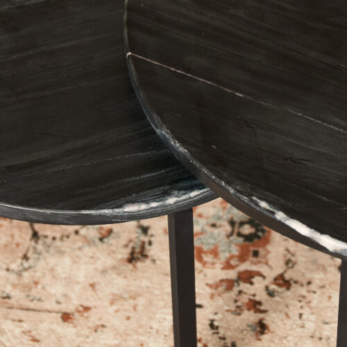 Salontafel Nova Black marble | 70 cm | Set van 2