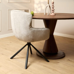 Eetkamerstoel Hanna | Beige | Met armleuning