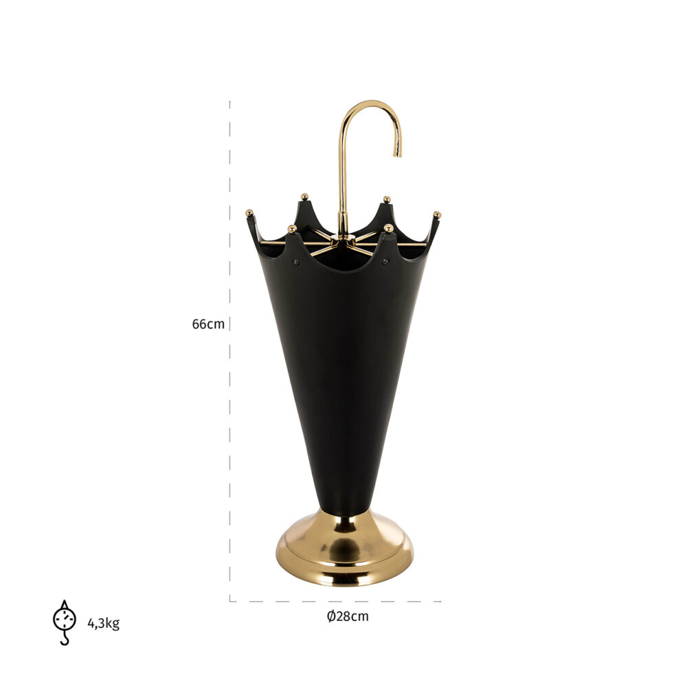 Paraplubak Jytte (Black/gold)