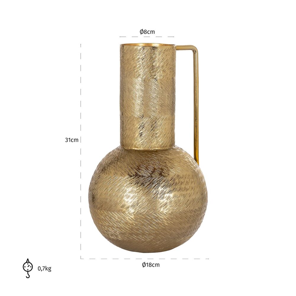 Vaas Leia klein goud (Gold)