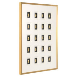 Wall art Bear block 3D (Black/gold)