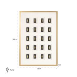 Wall art Bear block 3D (Black/gold)