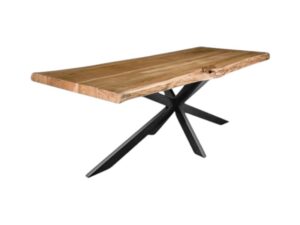 Boomstam eettafel massief acaciahout met live edge rand
