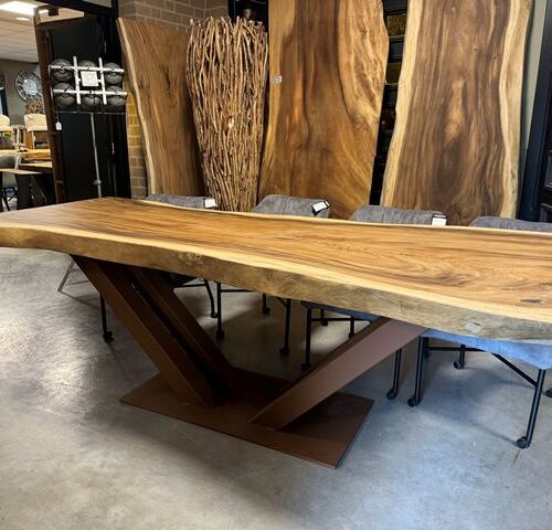 Boomstamtafel suarhout V poot brons