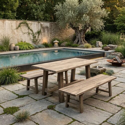 Gartentisch-Set Masimo Eiche