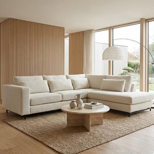 Bank Iris in het wit leverbaar in 200+ verschillende stoffen