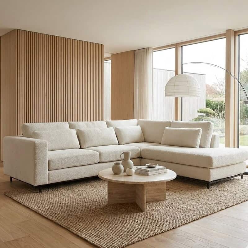 Bank Iris in het wit leverbaar in 200+ verschillende stoffen