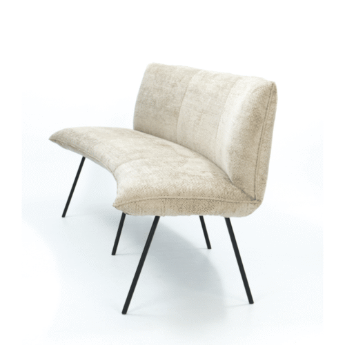 Esszimmerbank Simba Oval von HE design erhältlich in Leder und Stoff.