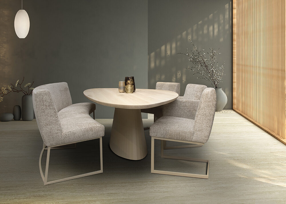 Eettafel set Zara ovale bank met stoelen