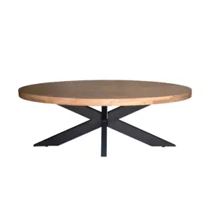 Salontafel Deens ovaal mangohout met spinvoet