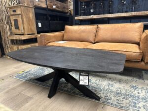 Salontafel deens ovaal zwart