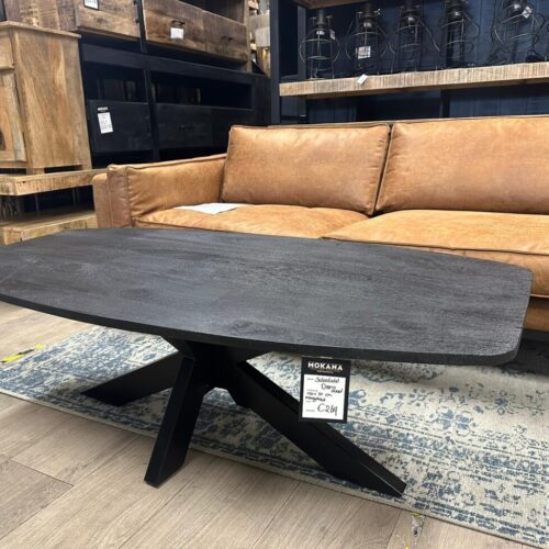 Salontafel deens ovaal zwart