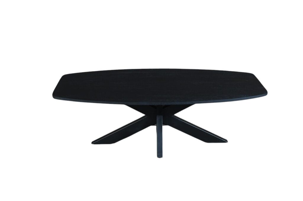 Salontafel Deens ovaal zwart mangohout