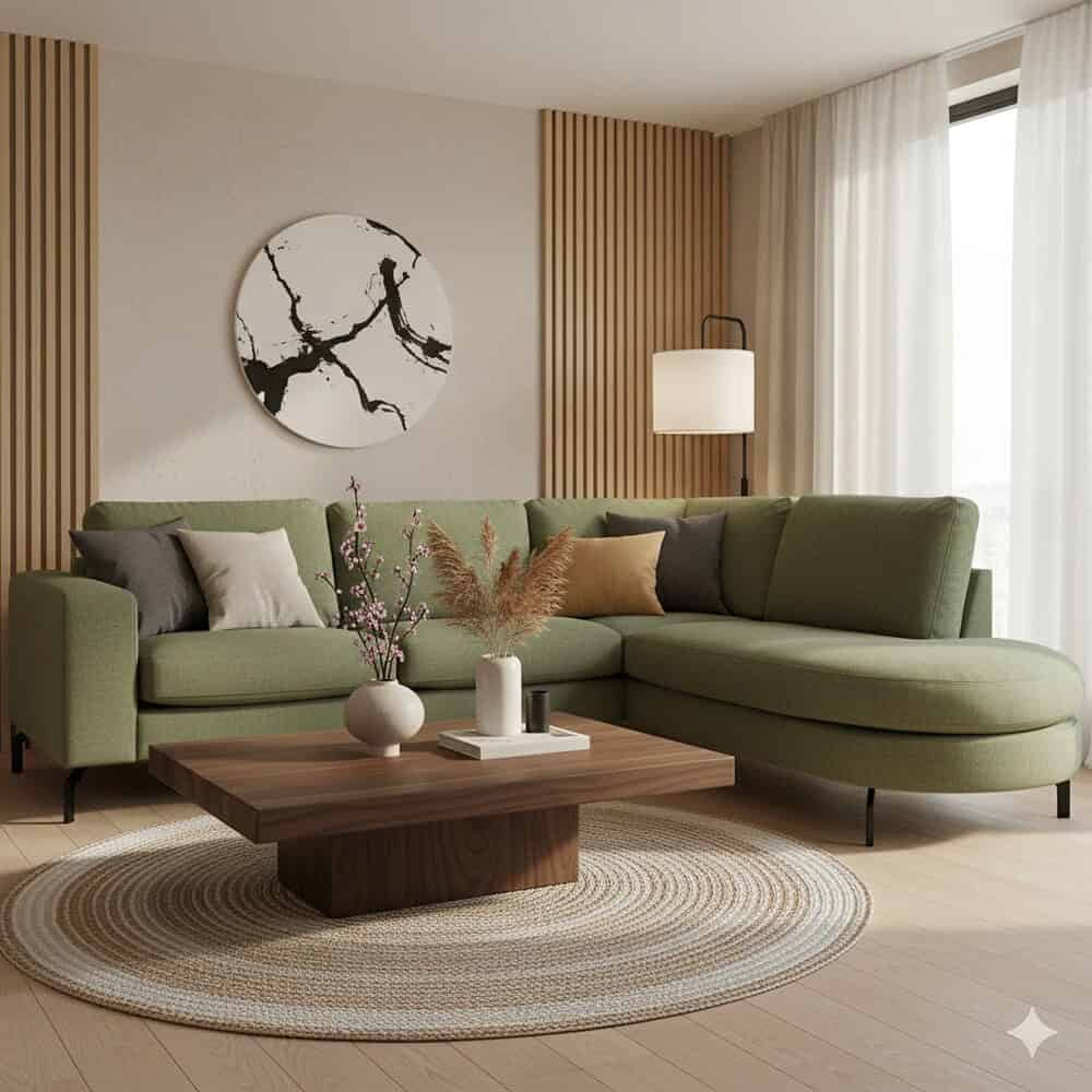 Hoogwaardige houten woonkamerbank, modern en comfortabel furniture, duurzame meubelen van Mokana meubelen.