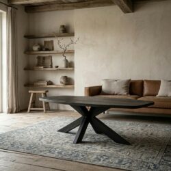 Salontafel Deens Ovaal | Zwart