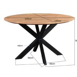 Oslo Round Acasia 130 cm