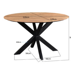 Oslo Round Acasia 120 cm