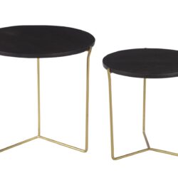 Mason Black/Brass Set of 2
