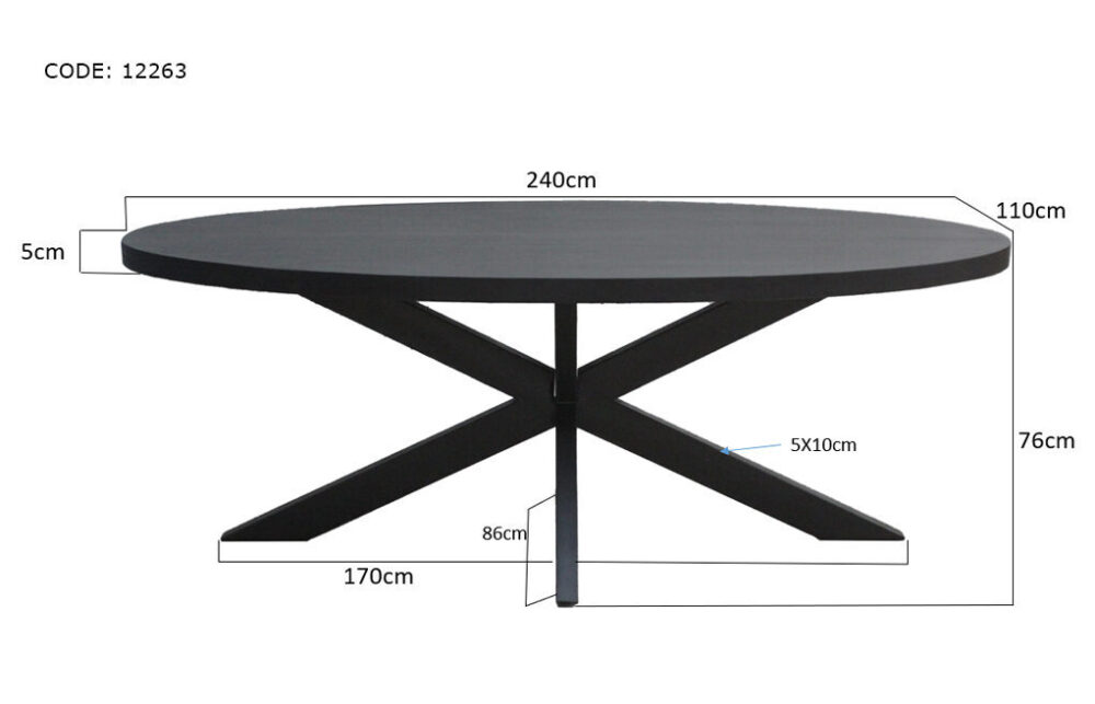 Kala Oval Spider 240 cm