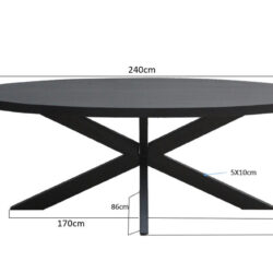 Kala Oval Spider 240 cm