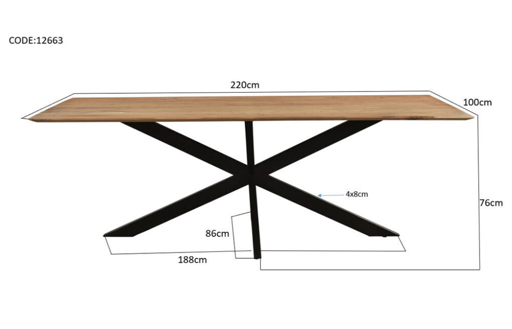 Oslo Spider Acasia 220 cm