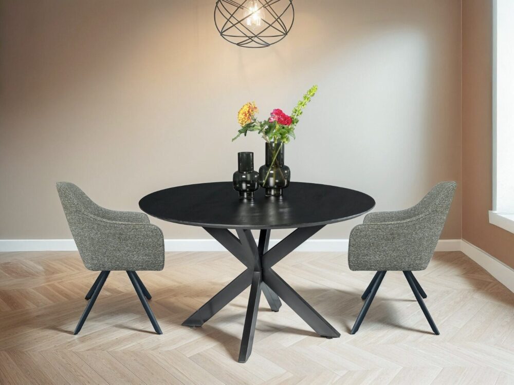 Oslo Black Round 130 cm
