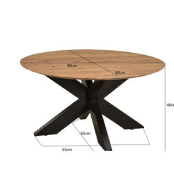 Oslo Round Acasia 80 cm