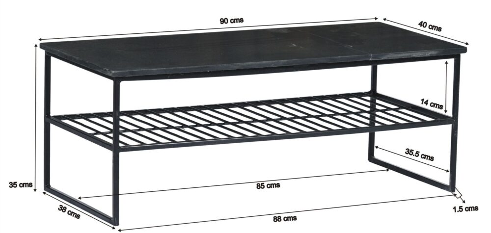 Dian Marble Black Black 90cm